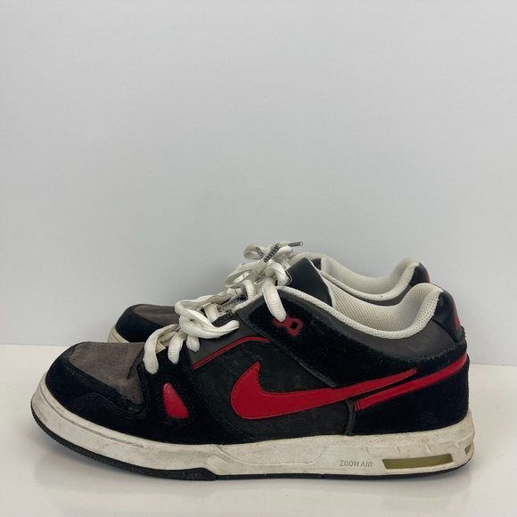 Nike 6.0 Air Zoom Oncore Skateboarding Shoes Suede Black Red Mens Size 11.5 - Picture 1 of 6